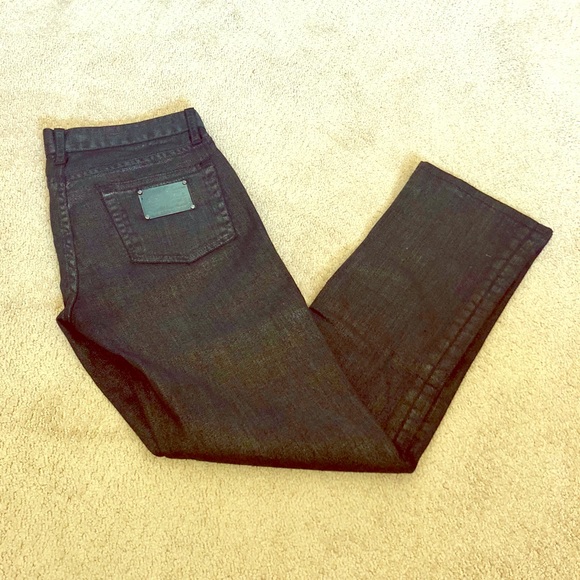 RL*BLACK LABEL Gunmetal Shimmery Crop Jeans - Picture 5 of 12